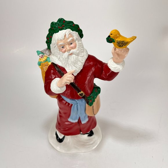 Vtg Old World Santa Claus Figure Provincial Mold Hand Painted Ceramic 90s - Picture 7 of 15